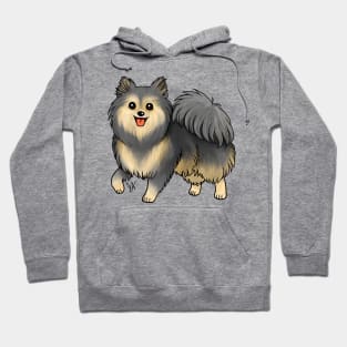 Dog - Pomeranian - Black and Tan Hoodie